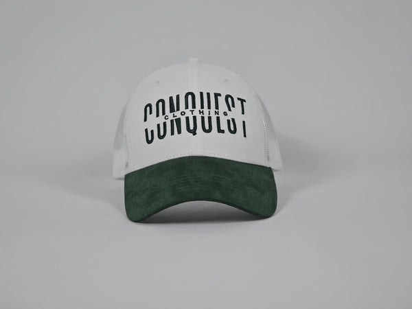 Green Suede Front Trucker Hat